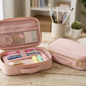 Estuche Organizador Rosa Pastel